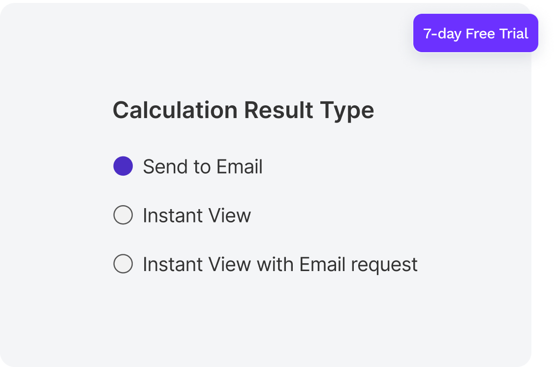 calculation result type for calorie calculator cloud